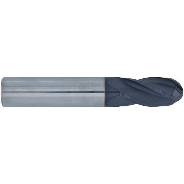 Cgs Tool 4Fl 30 Deg Ball End Mill 1/4"Dia 3/4"Loc 2-1/2"Oal W/Altin 142-2500-ALTiN - main